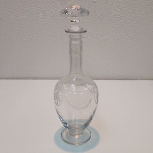 French etched antique wine decanter at French Originals NZ