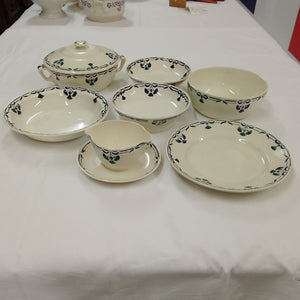 French antique Badonviller set serving dishes at French Originals NZ