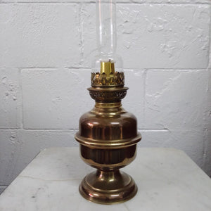 French vintage oil lamp with glass chimney at French Originals NZ