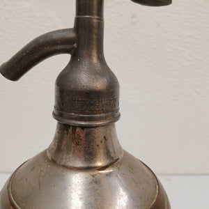 Pewter spout on French antique soda siphon at French Originals NZ