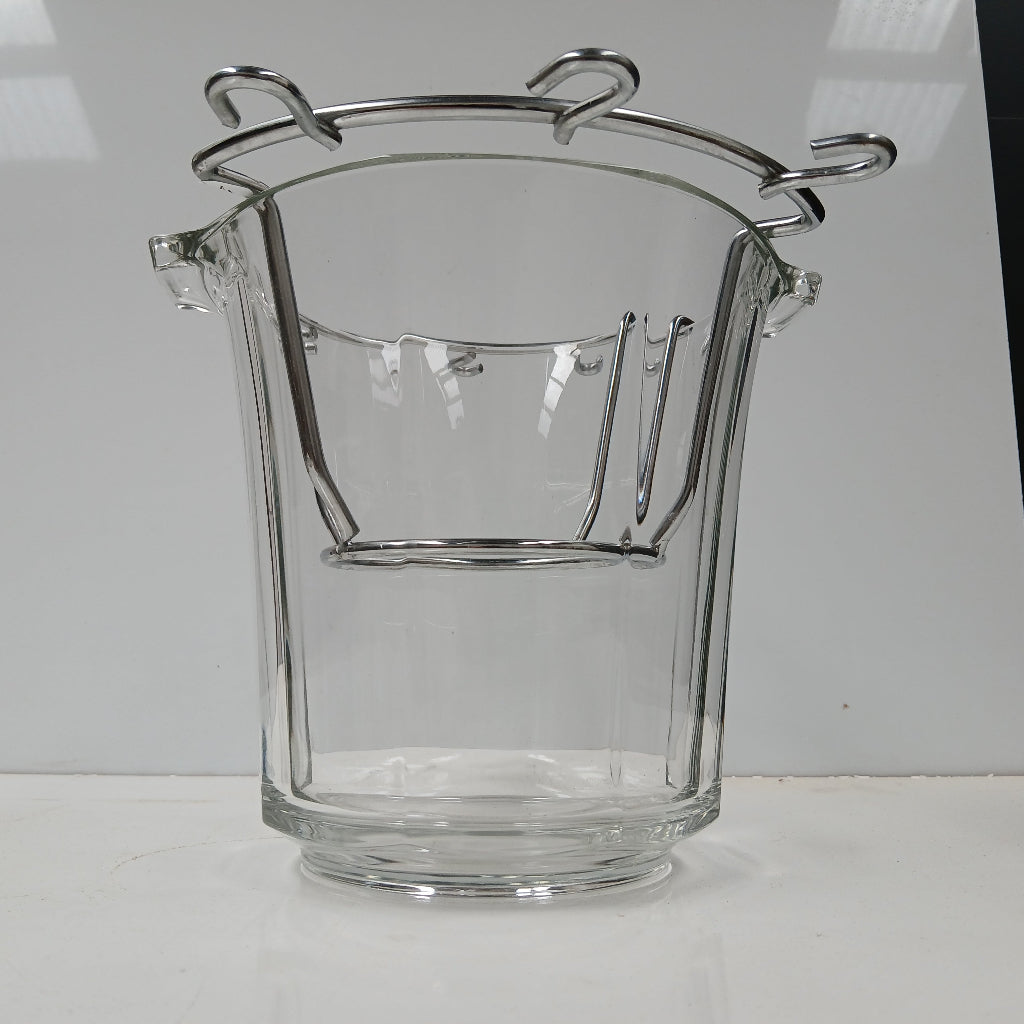 French glass champagne bucket with glass holder at French Originals NZ