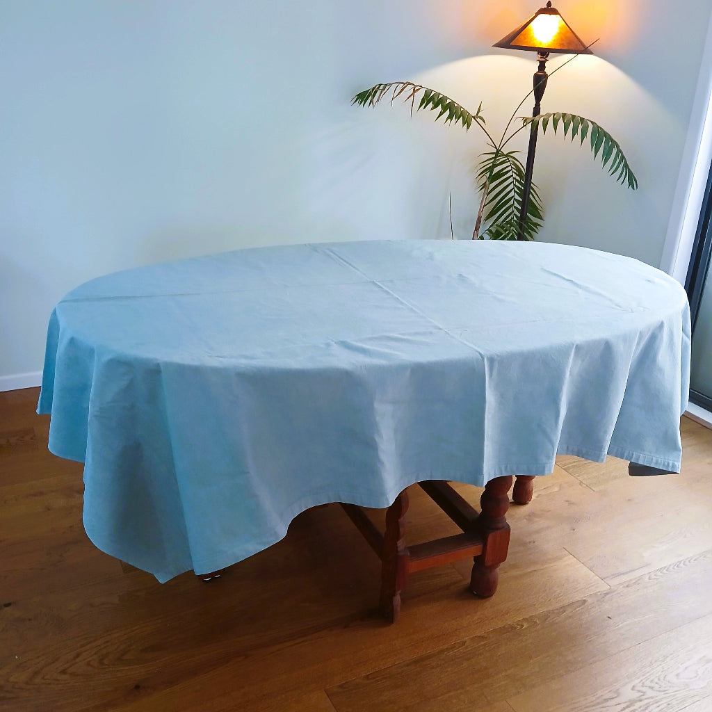 China blue French Linen tablecloth at French Originals NZ