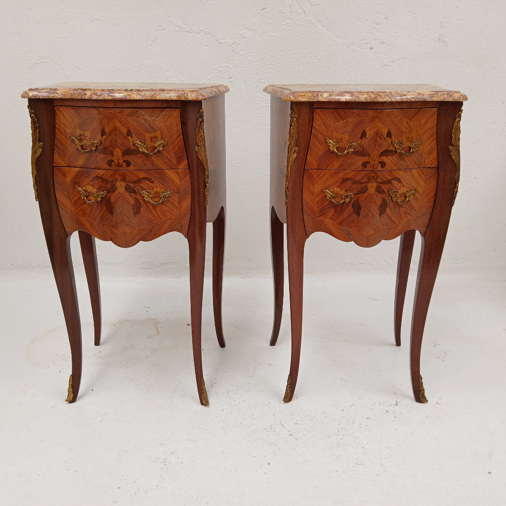 Pair of Louis XV style French vintage tables at French Originals NZ