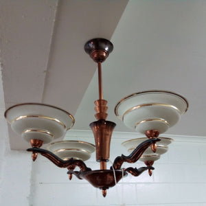 French antique ceiling light with 4 arms at French Originals NZ