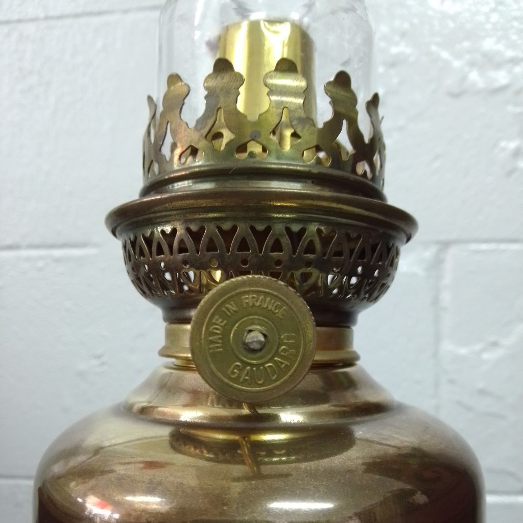 Gaudard Made in France mark on brass lamp at French Originals NZ