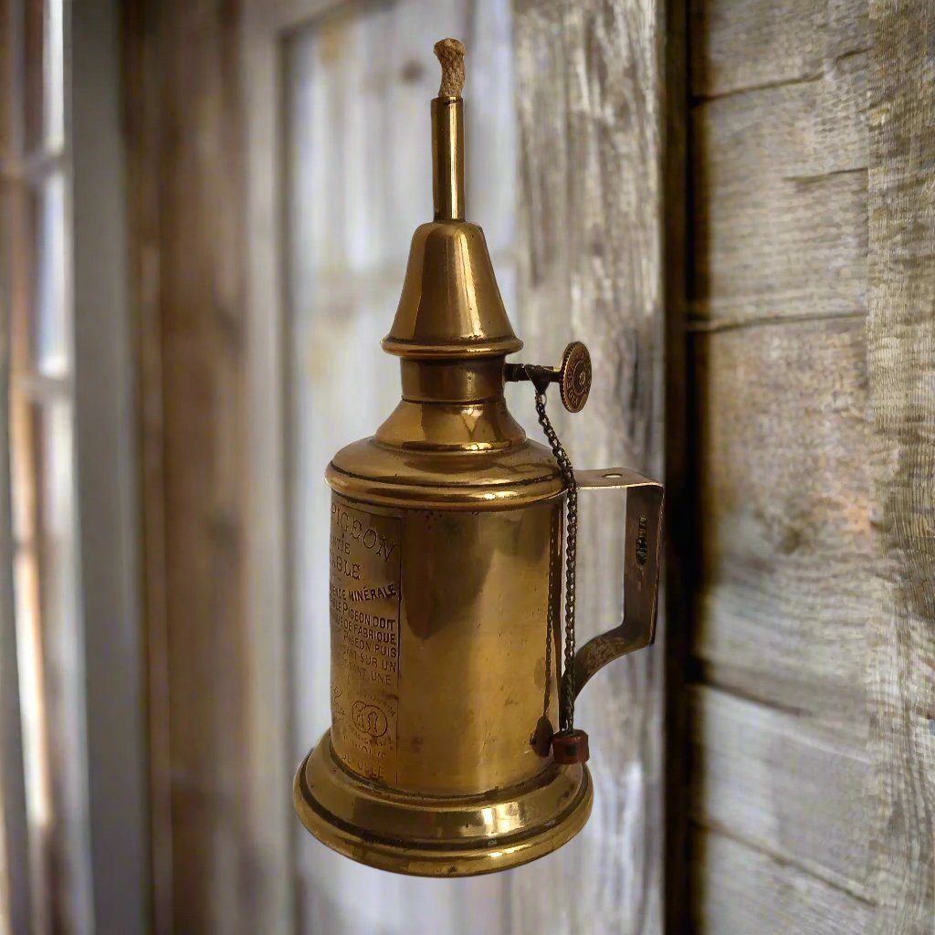 French Antique Brass Lamp at French Originals NZ