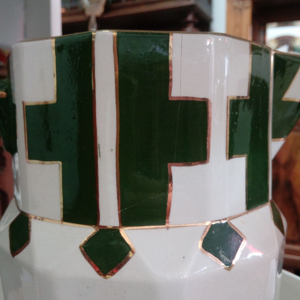 crack in French art deco jug at French Originals NZ