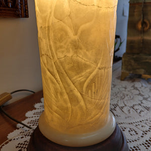 glowing alabaster lamp at French Originals NZ