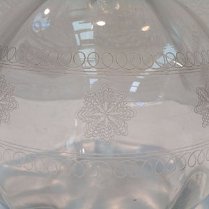 French vintage wine decanter snowdrop etched pattern at French Originals NZ