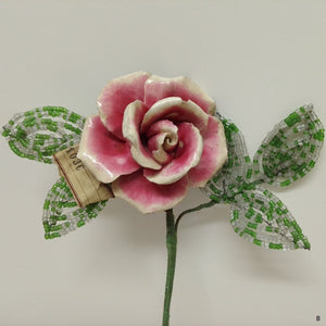 French Vinatge Ceramic Rose flower B from French Originals NZ